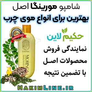 شامپو مورینگا بهترین محصول برای موهای چرب ضمانت اصالت کالا - حکیم لاین