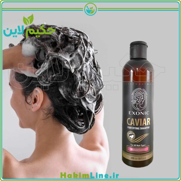 شامپو خاویار اصل | ضد ریزش، تقویت‌کننده و درخشان‌کننده مو | خرید از نمایندگی رسمی حکیم لاین