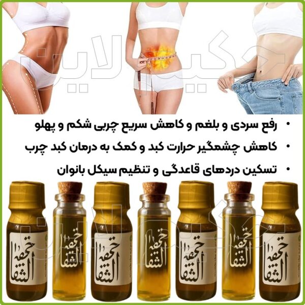 روغن ختم‌ الشفا نبض الشفا پایانی برای سردی، یبوست و چاقی شکم و پهلو