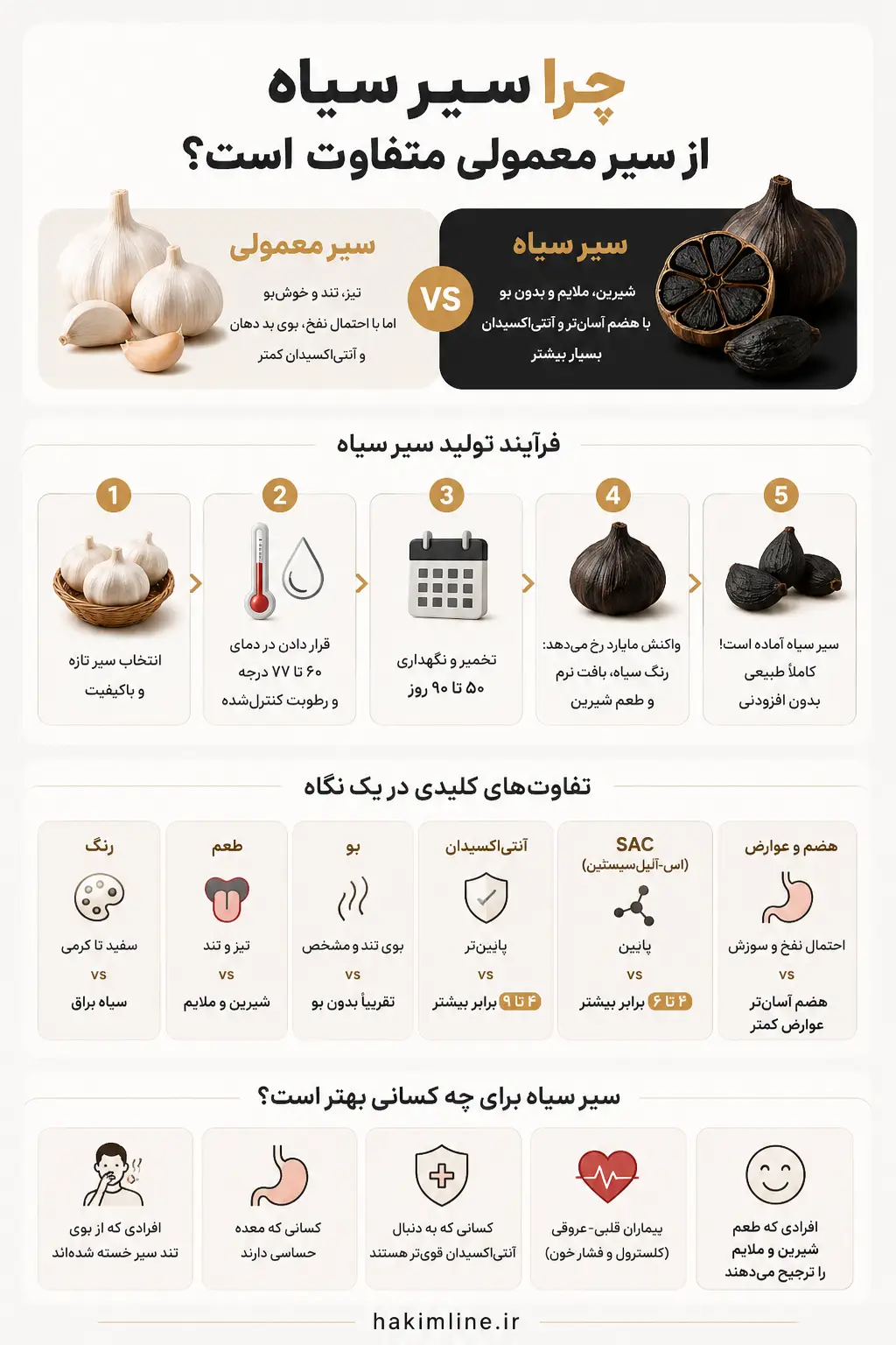 سیر سیاه چیست و چه تفاوتی با سیر معمولی دارد؟