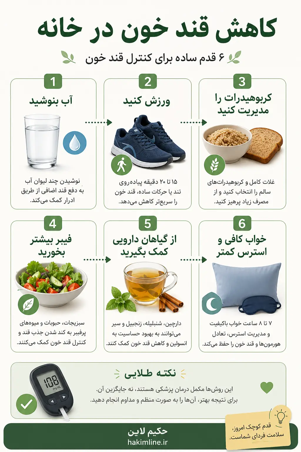 بهترین روشهای کاهش قند خون در خانه